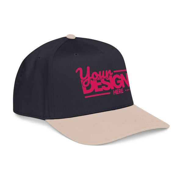 Custom Structured Baseball Cap – Personalized 5-Panel Snapback with Embroidered or Printed Design, Mid-Profile Custom Logo Ha