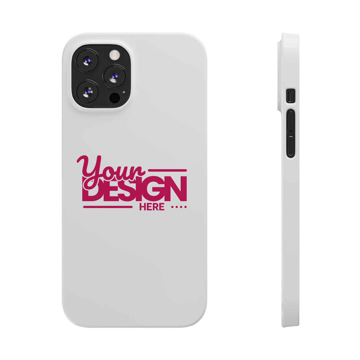 Customizable Slim Phone Case – Personalize Your Design with Name or Photo, Lightweight Protective Cover for iPhone