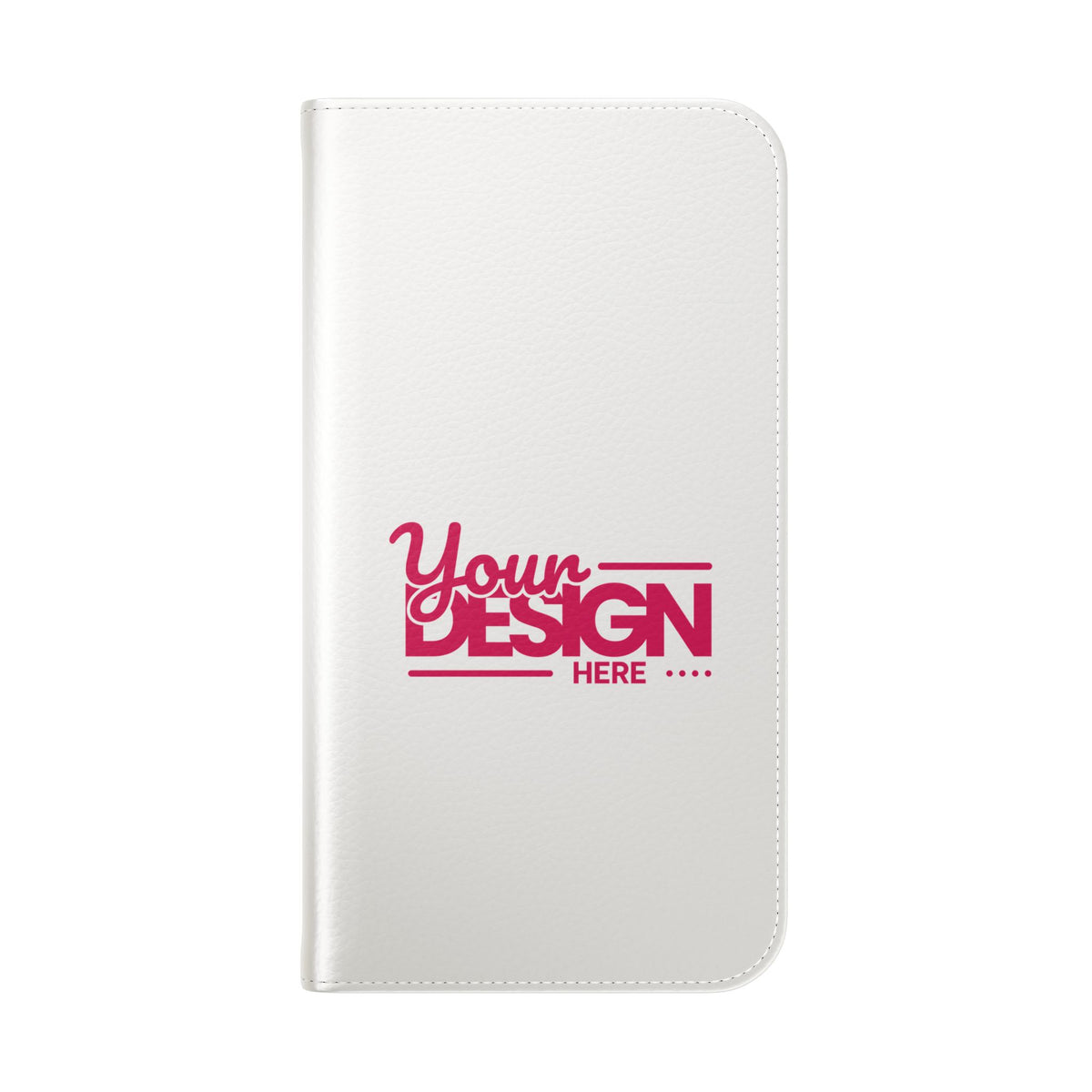 Customizable Flip Phone Wallet Case – ‘Your Design Here’ Folio Cover with Card Holder, Personalized Phone Case for iPhone