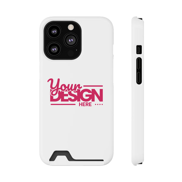 Card Holder Phone Case — Slim Protective Wallet Case with 'Your Design Here' Print