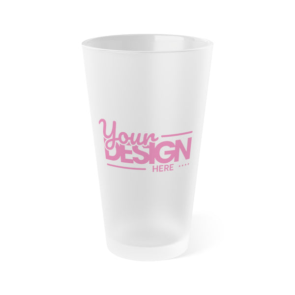 Personalized Frosted Pint Glass, Custom Drinkware for Parties, Unique Gift for Beer Lovers, Birthday, Wedding, Housewarming