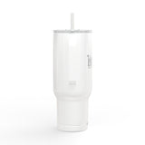 40 Oz Engraved Insulated Tumbler With Lid And Handle Custom Travel Mug by Printify