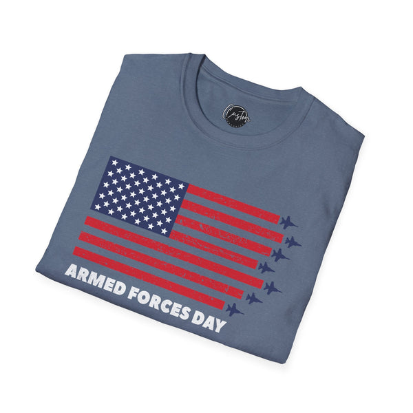 4th July Armed Forces - 4th of July shirt, USA flag shirt, Red white blue tee, Patriotic - t-shirt, American pride tee