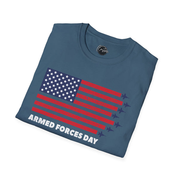 4th July Armed Forces - 4th of July shirt, USA flag shirt, Red white blue tee, Patriotic - t-shirt, American pride tee