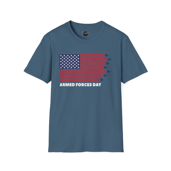 4th July Armed Forces - 4th of July shirt, USA flag shirt, Red white blue tee, Patriotic - t-shirt, American pride tee