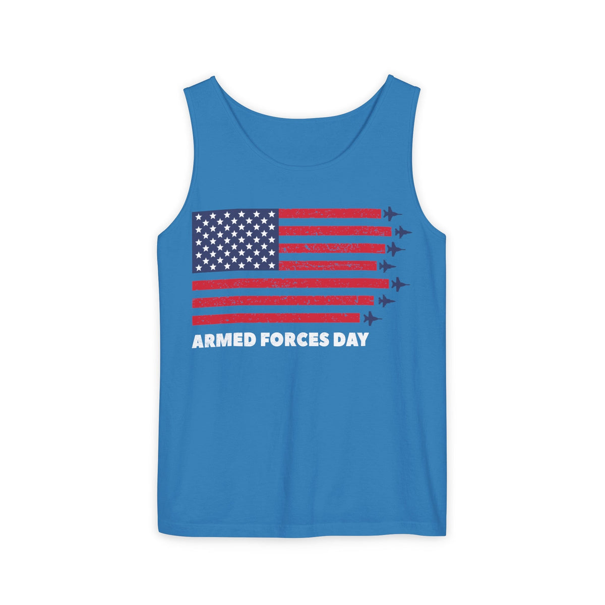 4th July Armed Forces Unisex Garment-Dyed Tank Top