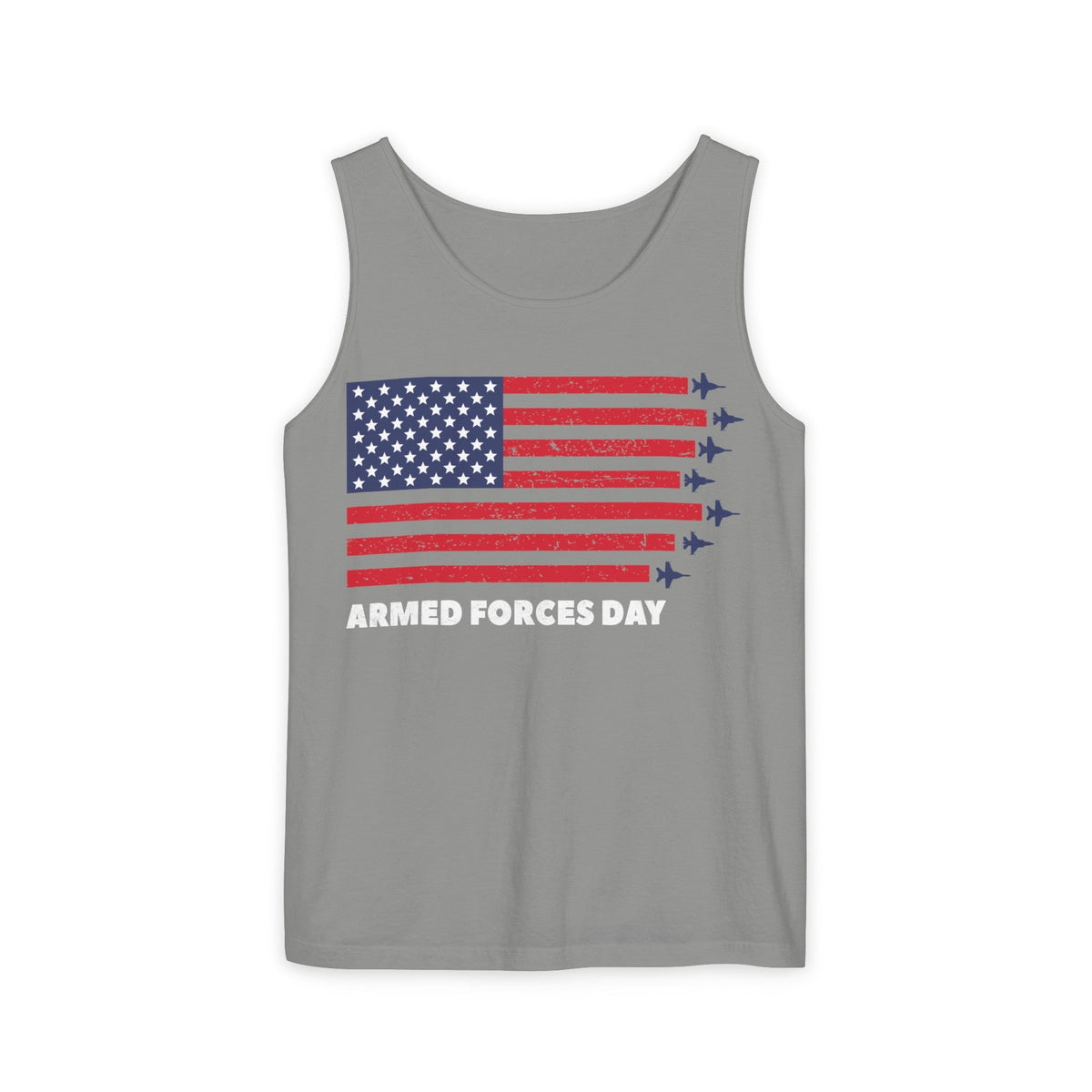 4th July Armed Forces Unisex Garment-Dyed Tank Top