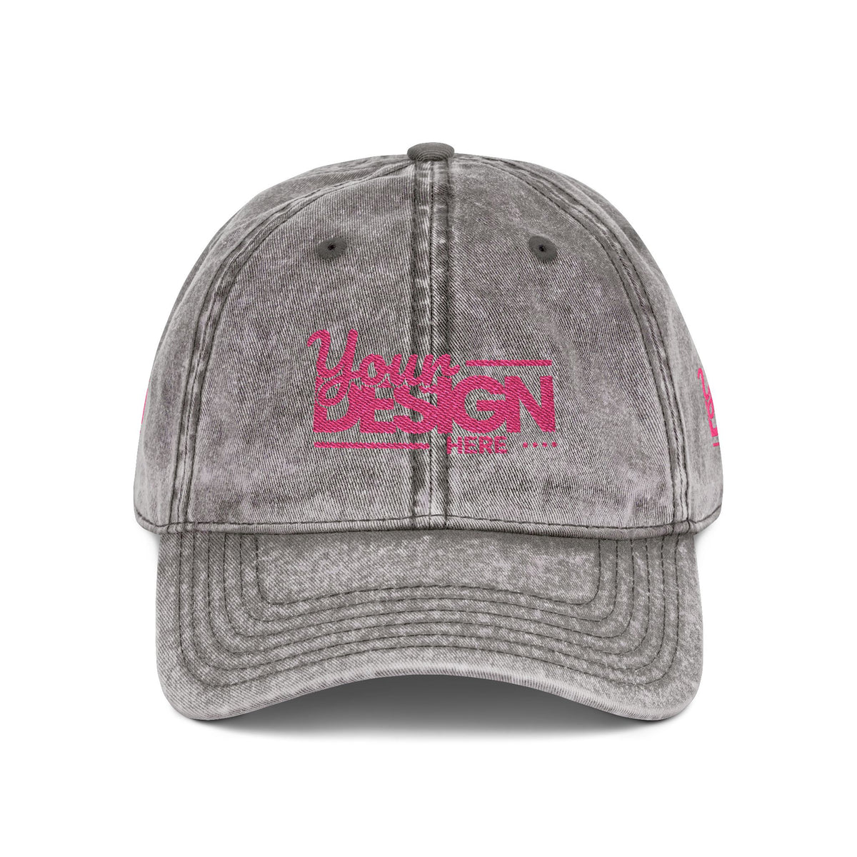 Vintage Embroidered Cap – ‘You’ Script Distressed Baseball Hat, Personalized Retro Dad Hat for Men & Women