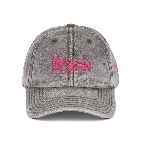 Vintage Embroidered Cap – ‘You’ Script Distressed Baseball Hat, Personalized Retro Dad Hat for Men & Women