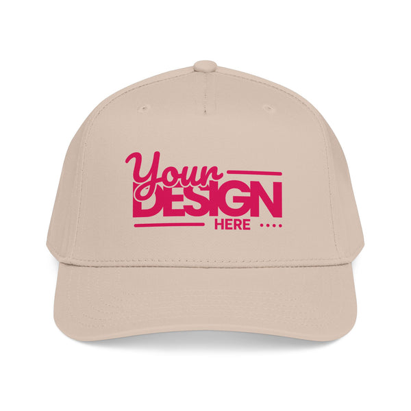Custom Structured Baseball Cap – Personalized 5-Panel Snapback with Embroidered or Printed Design, Mid-Profile Custom Logo Ha