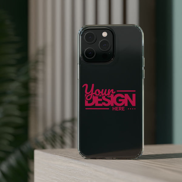 Customizable Clear Impact-Resistant Phone Case – Personalized Name or Photo Design, Transparent Shockproof Cover for iPhone