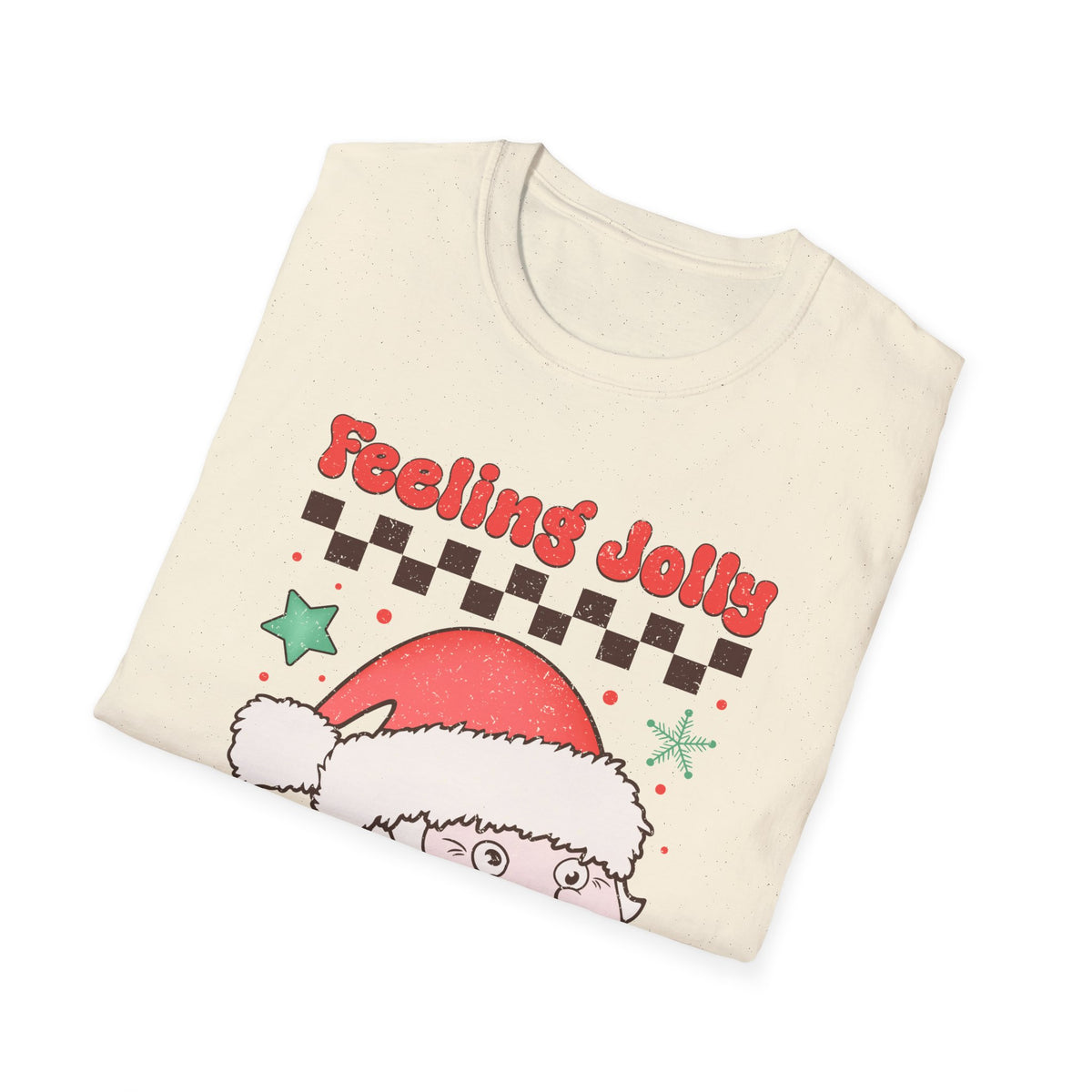 Feeling Jolly Christmas Santa Claus Holiday Shirt - Funny Christmas T-shirt for Men and Women