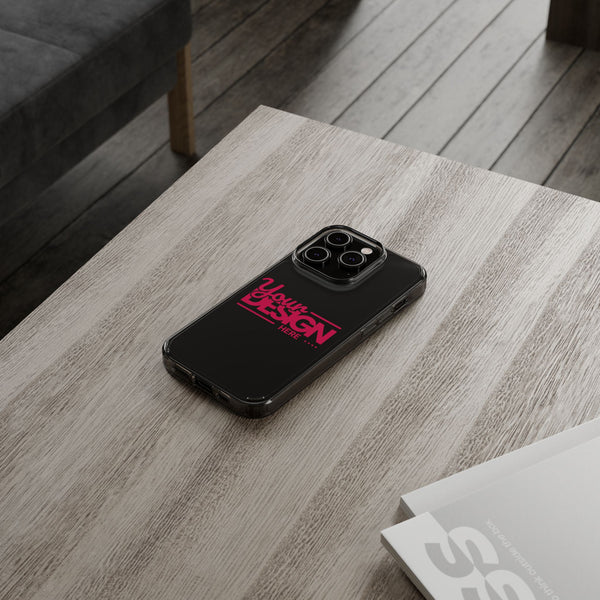 Customizable Clear Impact-Resistant Phone Case – Personalized Name or Photo Design, Transparent Shockproof Cover for iPhone