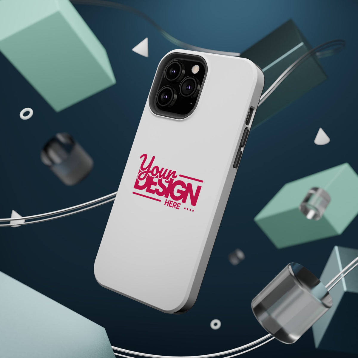 Durable Custom Magnetic Phone Case – Personalized Name or Photo Design, Shockproof Protective Cover for iPhone