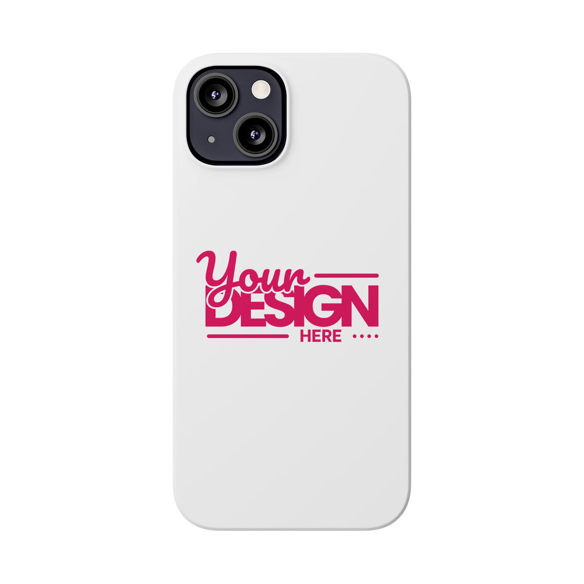 Customizable Slim Phone Case – Personalize Your Design with Name or Photo, Lightweight Protective Cover for iPhone