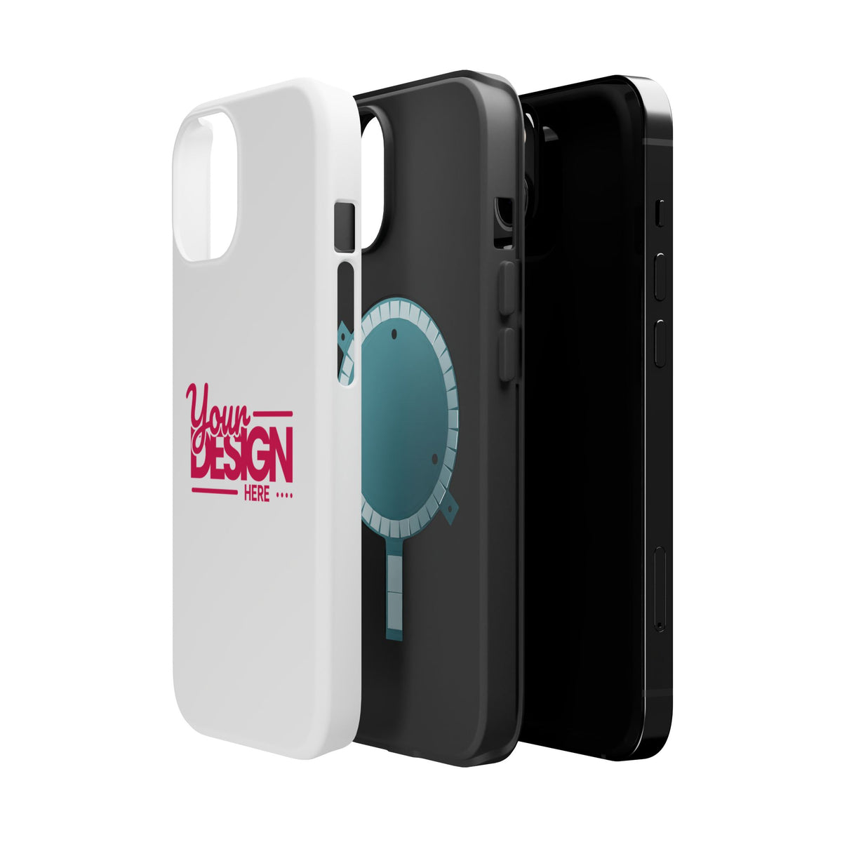 Durable Custom Magnetic Phone Case – Personalized Name or Photo Design, Shockproof Protective Cover for iPhone