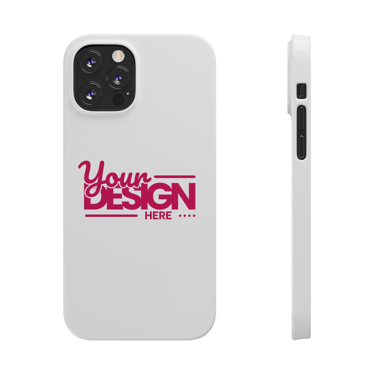 Customizable Slim Phone Case – Personalize Your Design with Name or Photo, Lightweight Protective Cover for iPhone