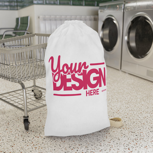Laundry Bag – Personalized Canvas Laundry Sack with Shoulder Strap, Custom Design Name Bag for Dorm, Travel & Home Use