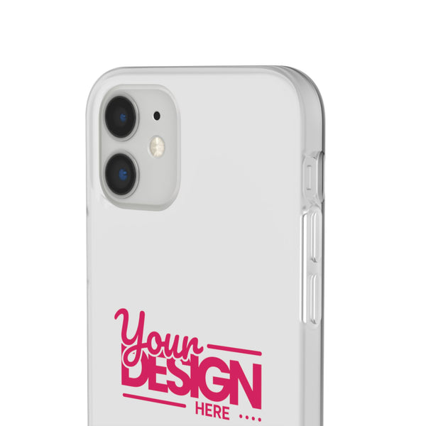 Customizable Flexi Phone Case – Personalize Your Design with Name or Photo, Flexible Protective Cover for iPhone