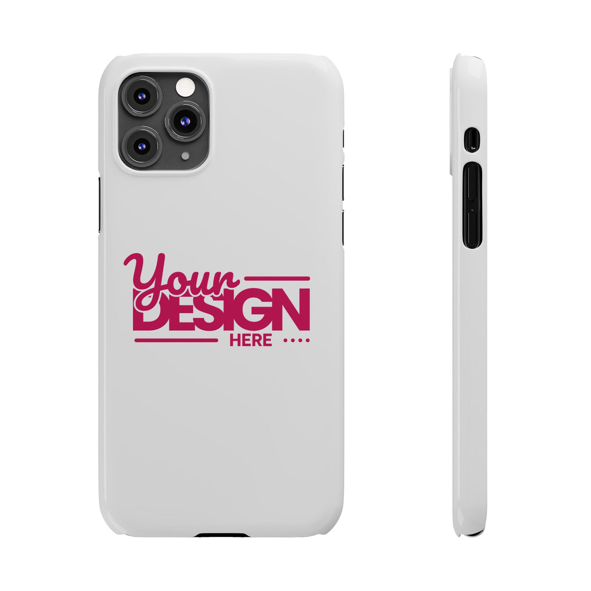 Customizable Slim Phone Case – Personalize Your Design with Name or Photo, Lightweight Protective Cover for iPhone
