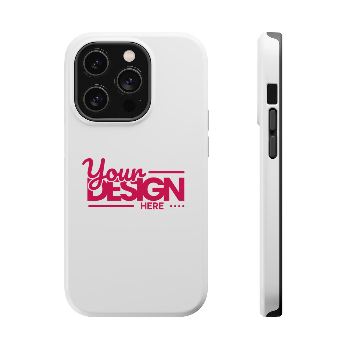 Durable Custom Magnetic Phone Case – Personalized Name or Photo Design, Shockproof Protective Cover for iPhone