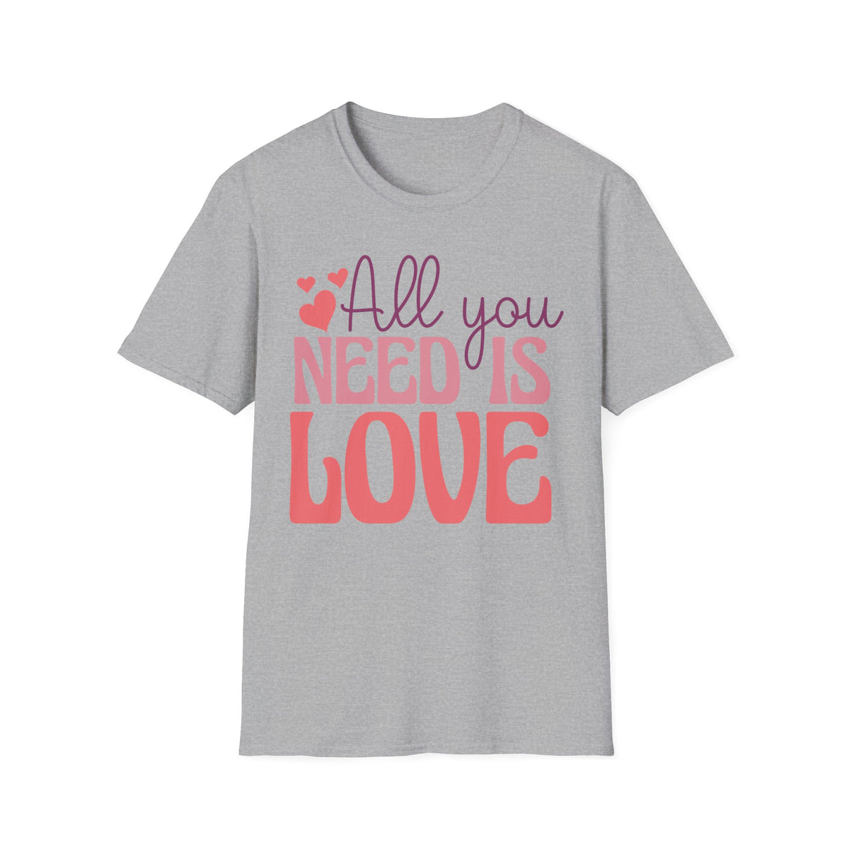 All You Need Is Love Valentine T-Shirt - Love Shirt - Heart Graphic Valentine's Tee