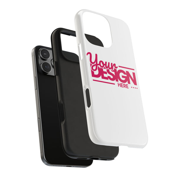 Personalized Tough Phone Case – Custom Name or Photo Protective Cover, Shock-Absorbent Durable Case for iPhone, Unique Gift Idea
