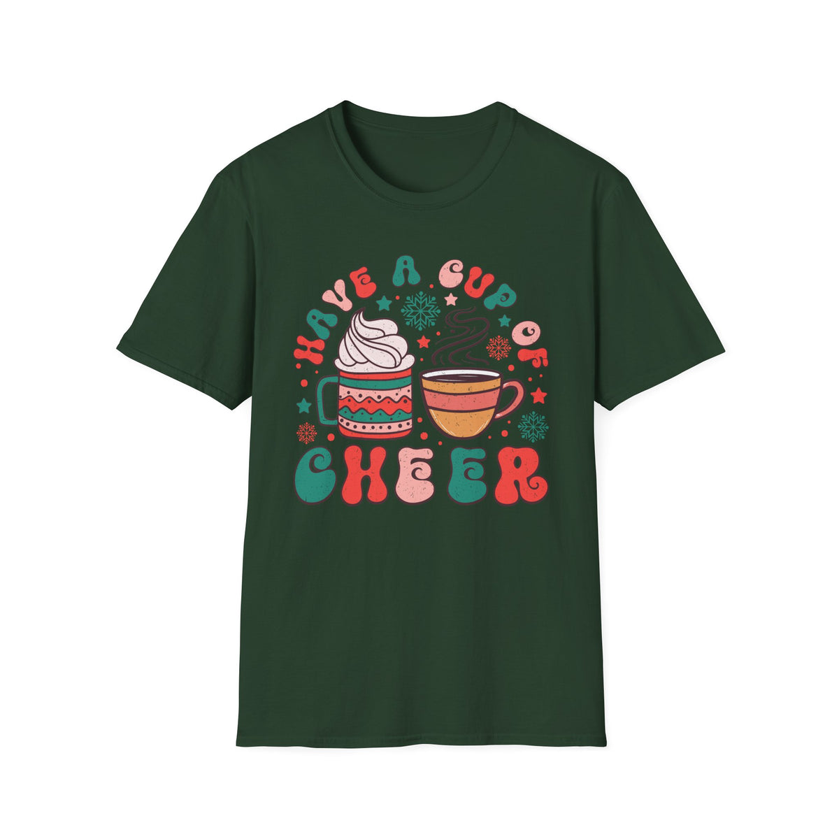 Have a Cup of Cheer Hot Chocolate Graphic Tee - Christmas Drink, Hot Cocoa, Winter Holiday Shirt, Cute Christmas Tee