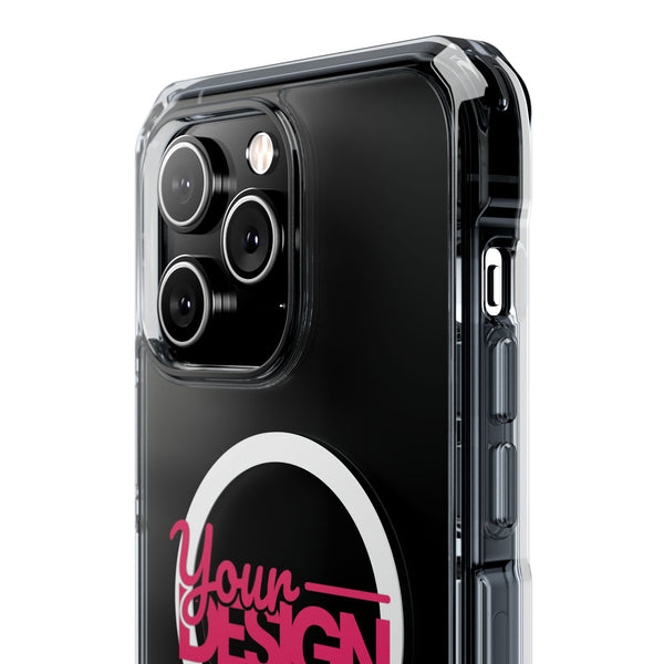 Magnetic Clear Phone Case – Custom ‘Your Design Here’ MagSafe-Compatible Impact-Resistant Cover for iPhone