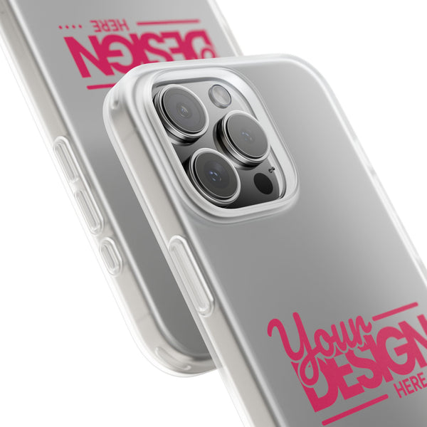 Customizable Flexi Phone Case – Personalize Your Design with Name or Photo, Flexible Protective Cover for iPhone