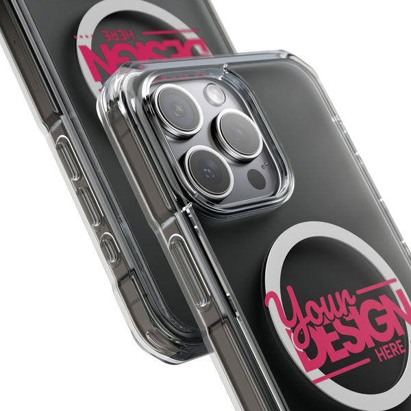 Magnetic Clear Phone Case – Custom ‘Your Design Here’ MagSafe-Compatible Impact-Resistant Cover for iPhone