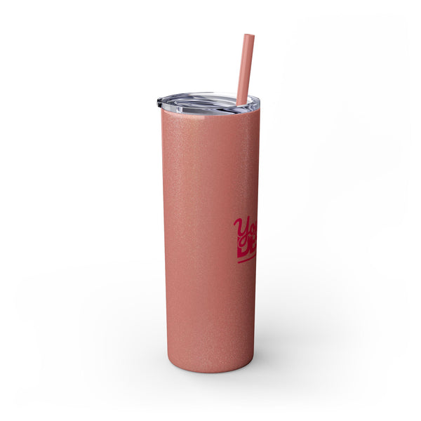 Personalized Skinny Tumbler with Straw, 20oz - Custom Travel Mug, Eco-Friendly Drinkware, Gift for Her, Stylish Hydration, Fun Party Favor
