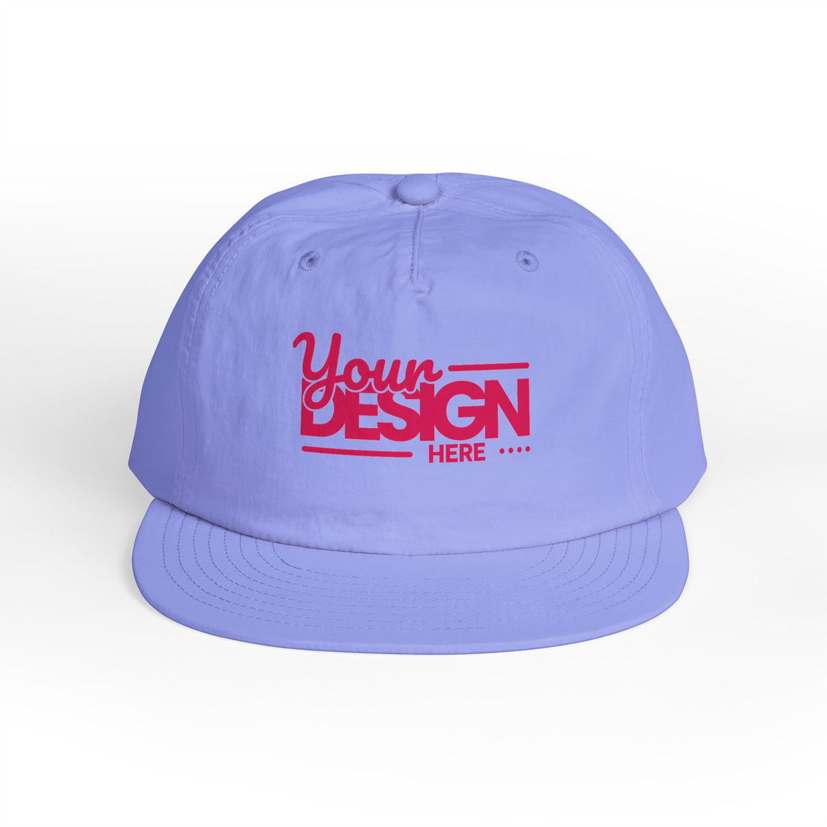 Custom Surf Cap – Lightweight Quick-Dry Recycled Nylon Snapback, Personalized Beach Hat with Breathable Mesh & Relaxed Fi
