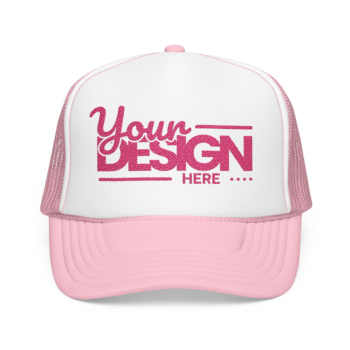 Custom Foam Trucker Hat – Personalized High-Profile 5-Panel Cap with Embroidery, Vintage Snapback Mesh Hat for Men & Women