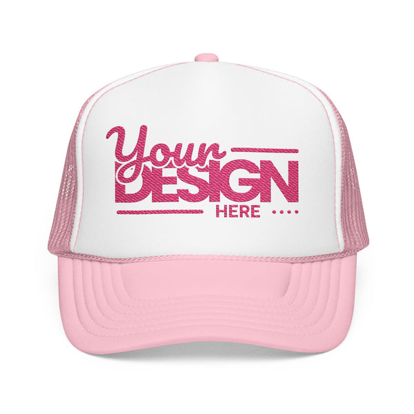 Custom Foam Trucker Hat – Personalized High-Profile 5-Panel Cap with Embroidery, Vintage Snapback Mesh Hat for Men & Women