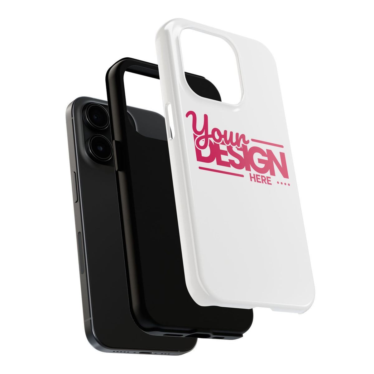 Personalized Tough Phone Case – Custom Name or Photo Protective Cover, Shock-Absorbent Durable Case for iPhone, Unique Gift Idea