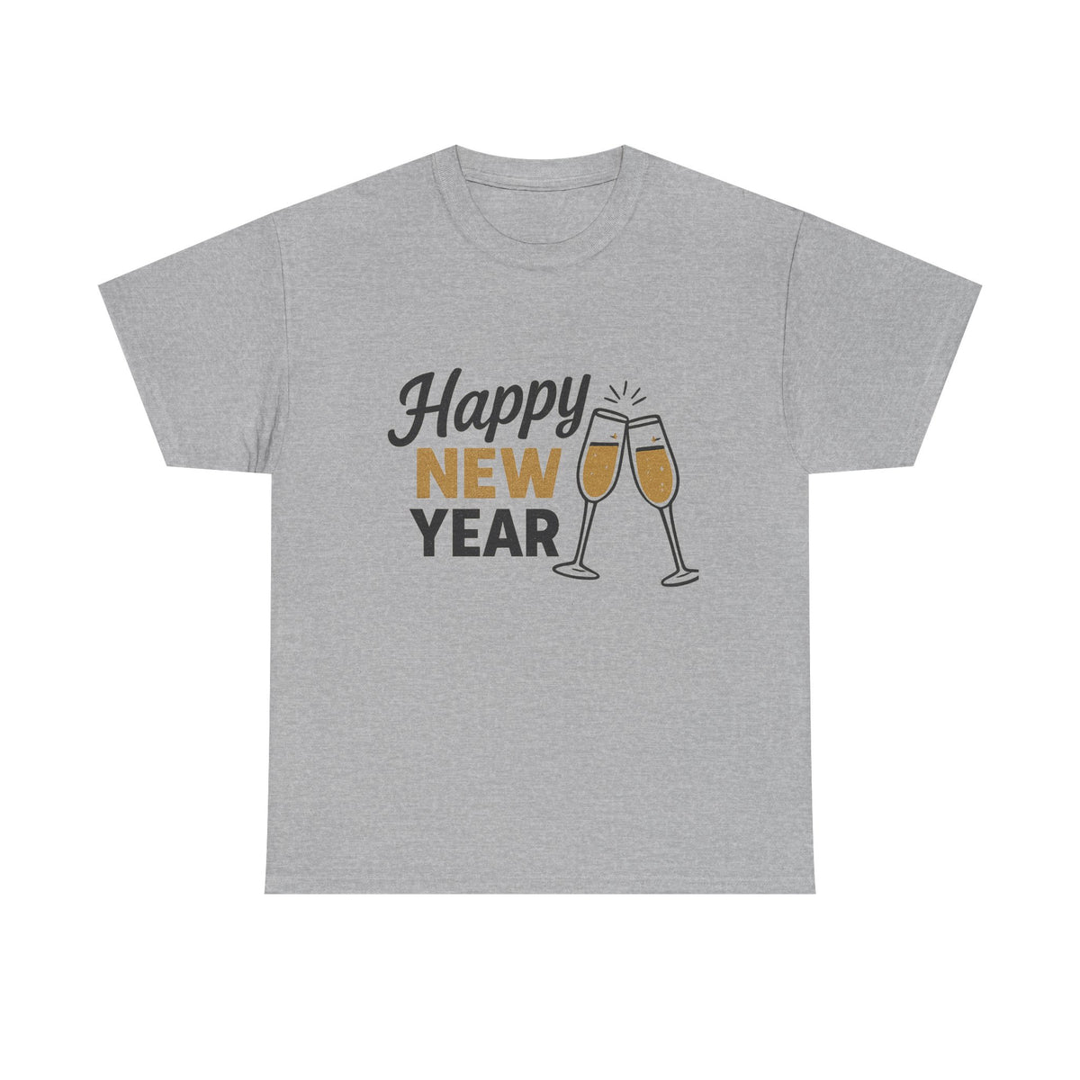Happy New Year Tee — Champagne Toast Holiday T-Shirt