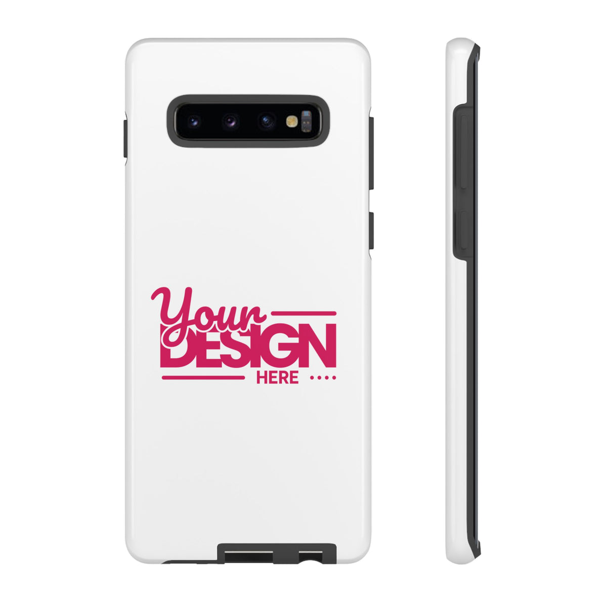 Customizable Tough Phone Case – Personalized Protective Cover with Name or Photo, Shockproof Case for Samsung Phones, Durable Gift Idea