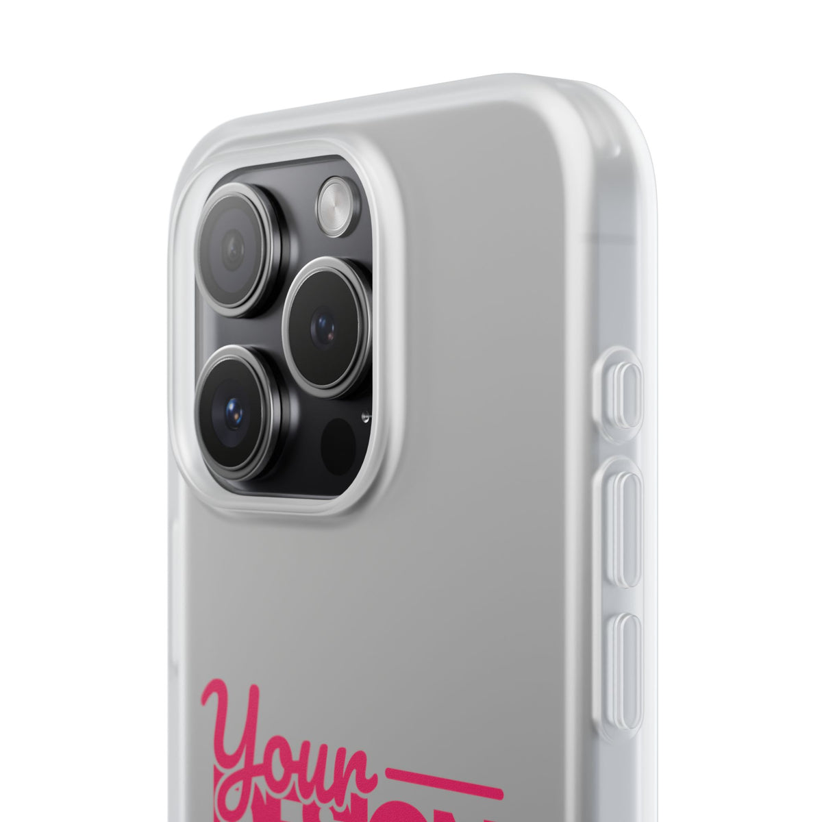 Customizable Flexi Phone Case – Personalize Your Design with Name or Photo, Flexible Protective Cover for iPhone