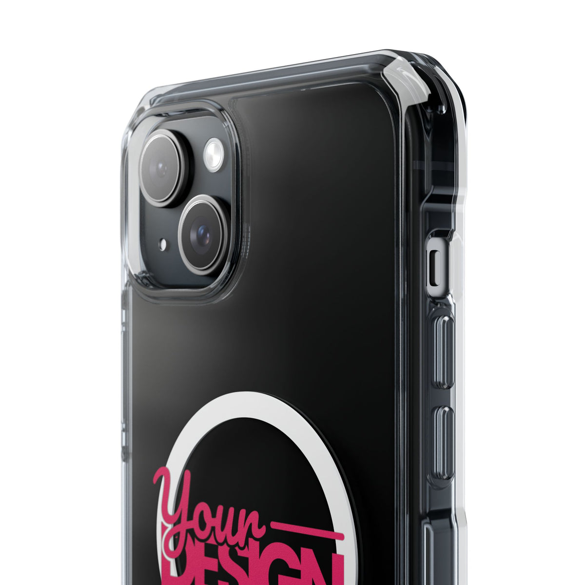 Magnetic Clear Phone Case – Custom ‘Your Design Here’ MagSafe-Compatible Impact-Resistant Cover for iPhone