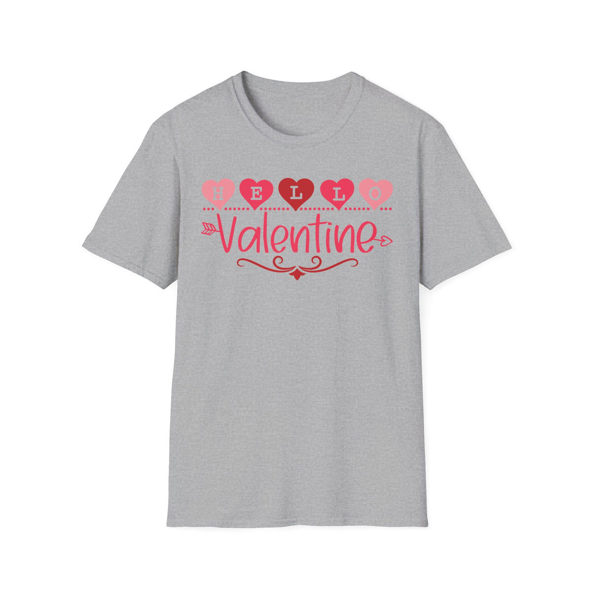 Greeting Valentine T-Shirt - Love Shirt - Heart Graphic Valentine's Tee