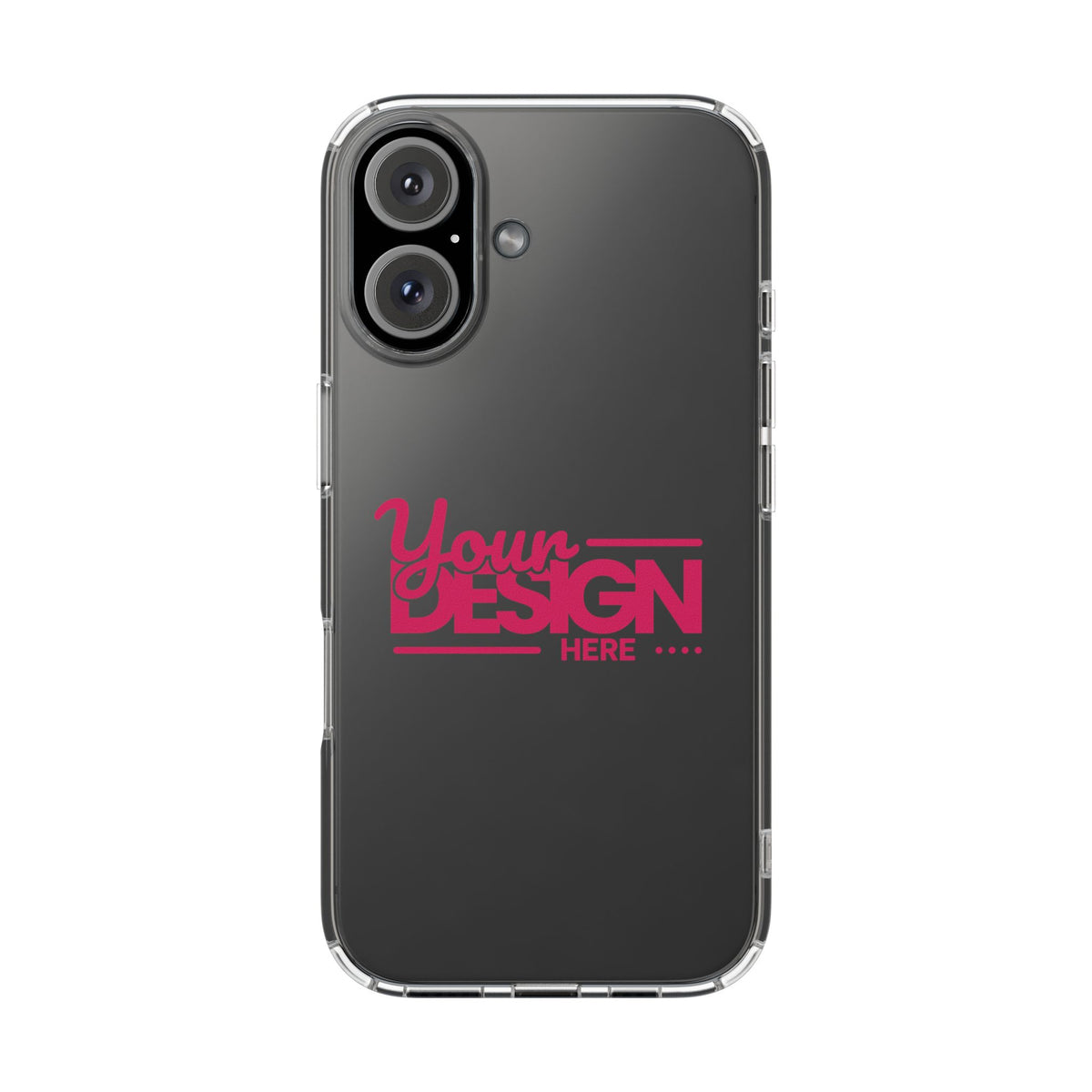 Customizable Clear Impact-Resistant Phone Case – Personalized Name or Photo Design, Transparent Shockproof Cover for iPhone