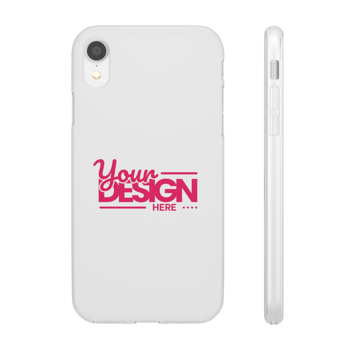 Customizable Flexi Phone Case – Personalize Your Design with Name or Photo, Flexible Protective Cover for iPhone