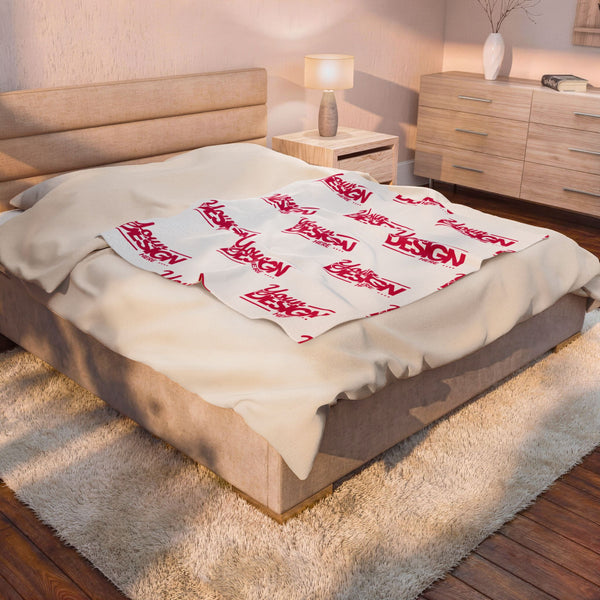 Personalized Velveteen Plush Blanket With Custom Photo And Name