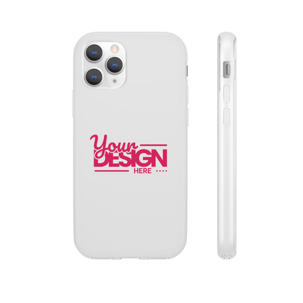 Customizable Flexi Phone Case – Personalize Your Design with Name or Photo, Flexible Protective Cover for iPhone