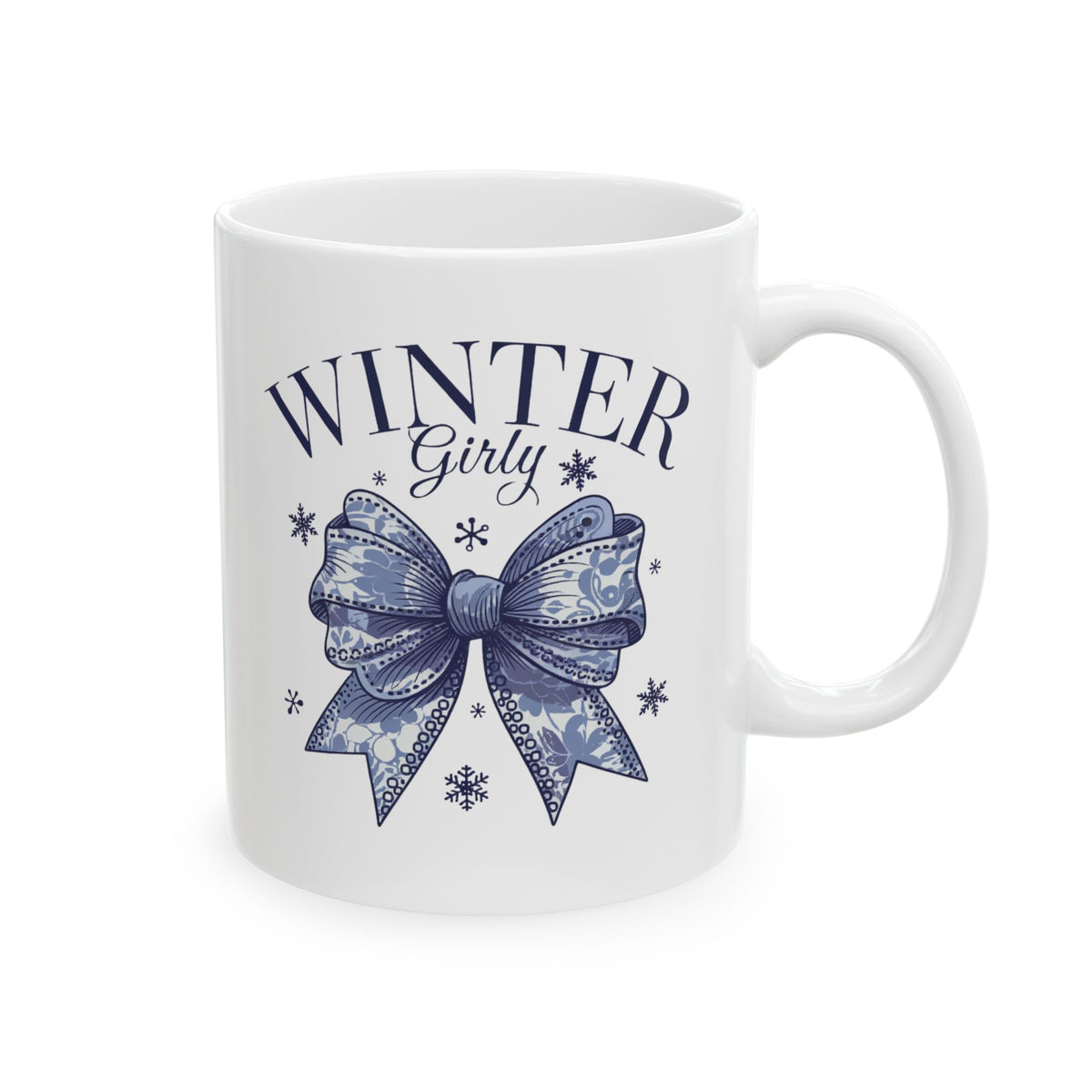 Winter Witch Ceramic Mug — 11oz & 15oz Mystical Tea Coffee Cup