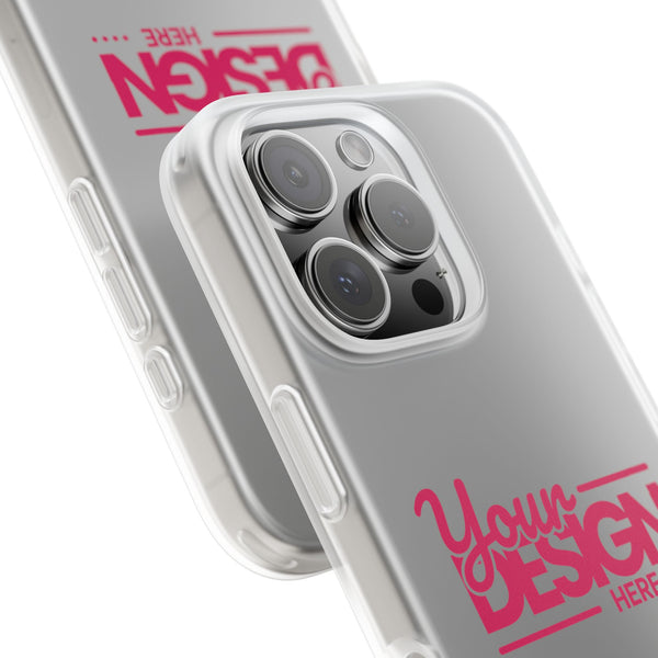 Customizable Flexi Phone Case – Personalize Your Design with Name or Photo, Flexible Protective Cover for iPhone