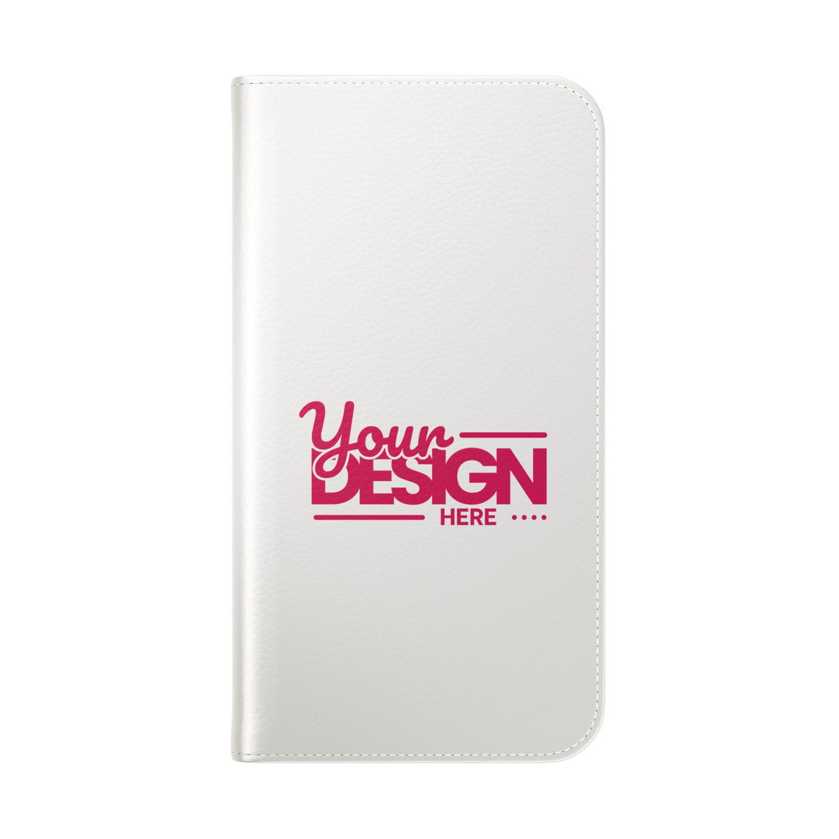 Customizable Flip Phone Wallet Case – ‘Your Design Here’ Folio Cover with Card Holder, Personalized Phone Case for iPhone