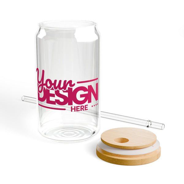 Personalized Sipper Glass, Custom Drinkware, Eco-Friendly Hydration, Ideal for Parties, Gifts, Summer Refreshments, 16oz
