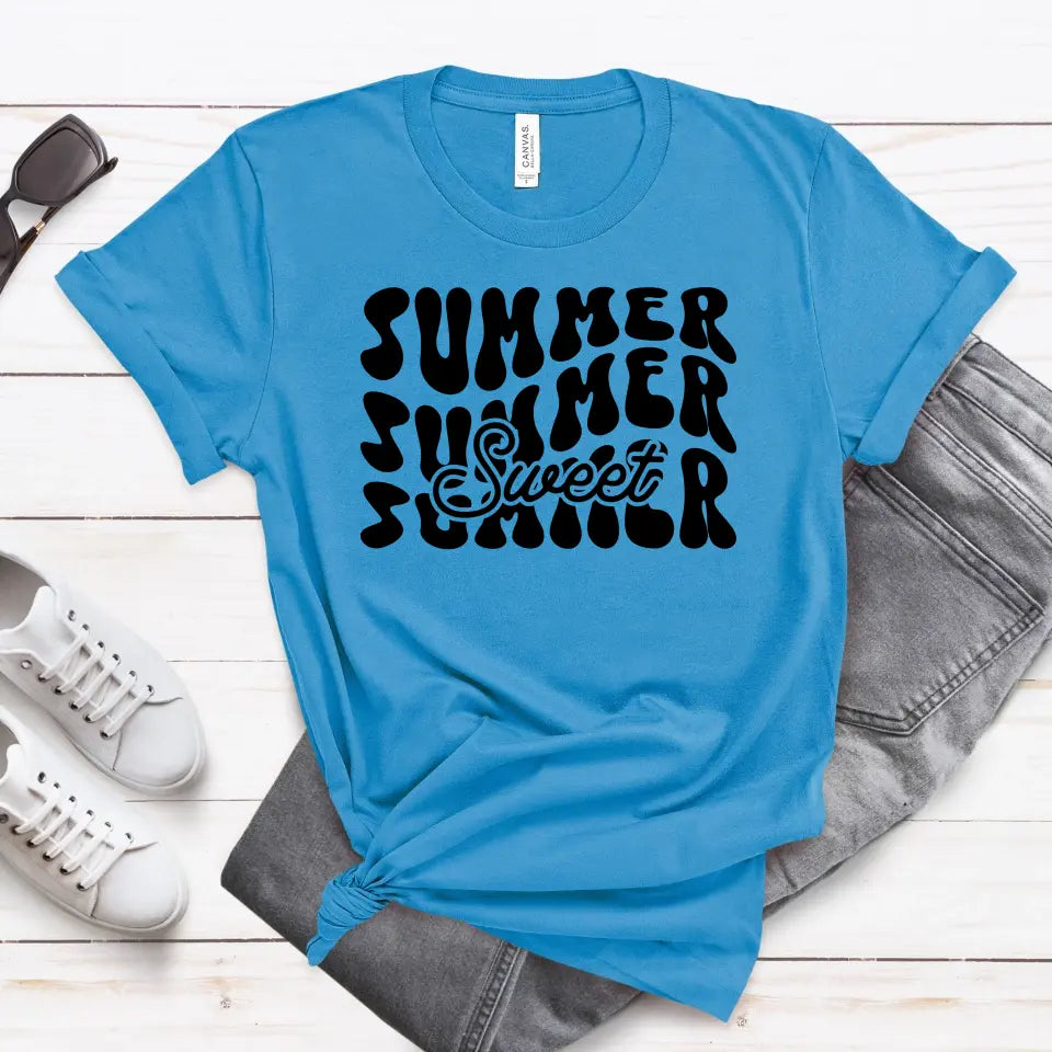 Sweet Summer Men's Short Sleeve T-Shirt - Lake Summer Tee, Vacation Outfit, Gift for Him, Father's Day, Summer